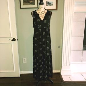 Floral Print Plus Size Maxi Dress - Medium